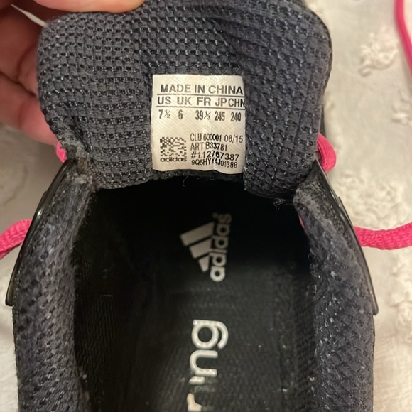 Adidas Adiprene + Black & Hot Pink Running Shoes Lace Up Sneakers Sz 7.5 - Picture 5 of 10